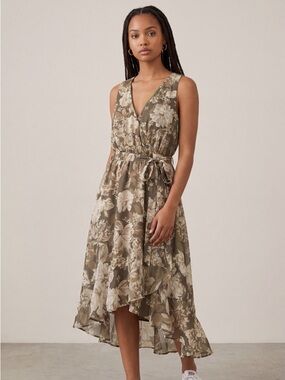 Lucky Brand Floral Wrap Dress Sleeveless